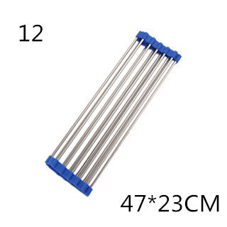 Folding Kitchen Drain Sink Rack Stainless Steel.