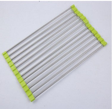 Folding Kitchen Drain Sink Rack Stainless Steel.