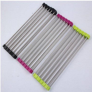 Folding Kitchen Drain Sink Rack Stainless Steel.