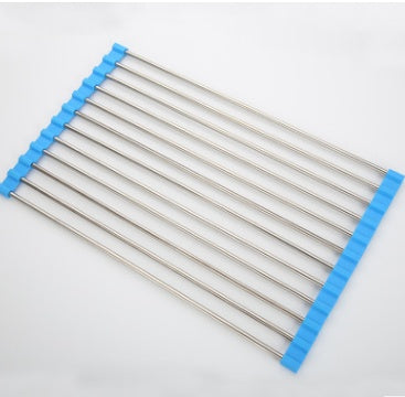 Folding Kitchen Drain Sink Rack Stainless Steel.
