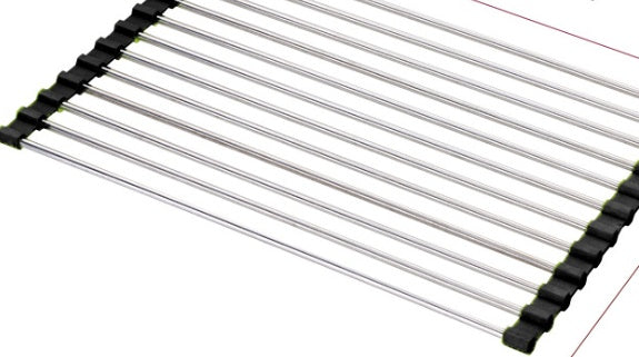Folding Kitchen Drain Sink Rack Stainless Steel.
