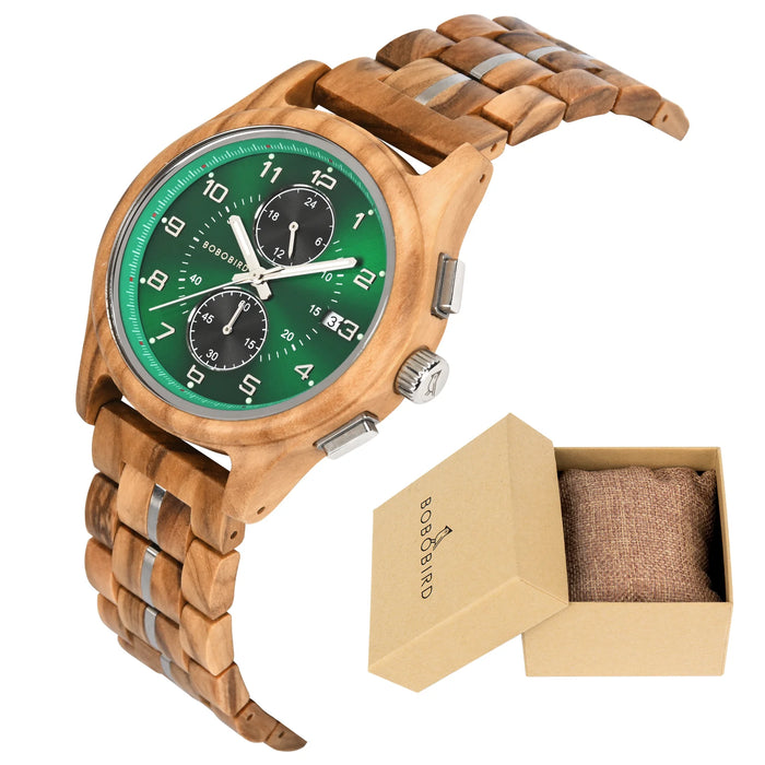 BOBO BIRD Wooden Quartz Watch.
