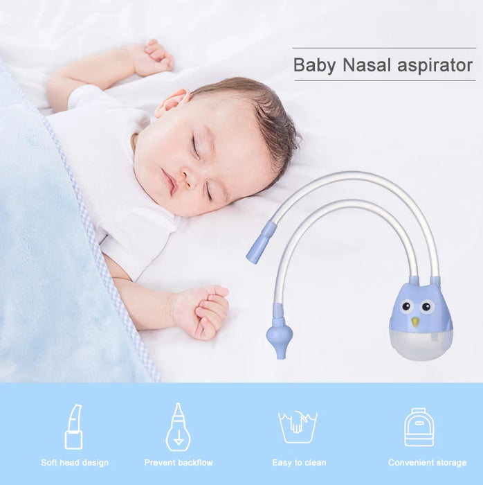 Anti-Backflow Baby Nasal Aspirator – BPA-Free Silicone Mucus Sucker