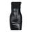 PU Leather Strapless Slim Party Dress