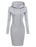 Ladies Casual Hooded Dress Comfortable Sweatshirt