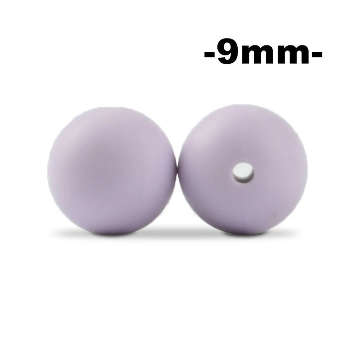 LOFCA 100pcs Premium 9mm Silicone Teething Beads – BPA-Free Food Grade DIY Beads