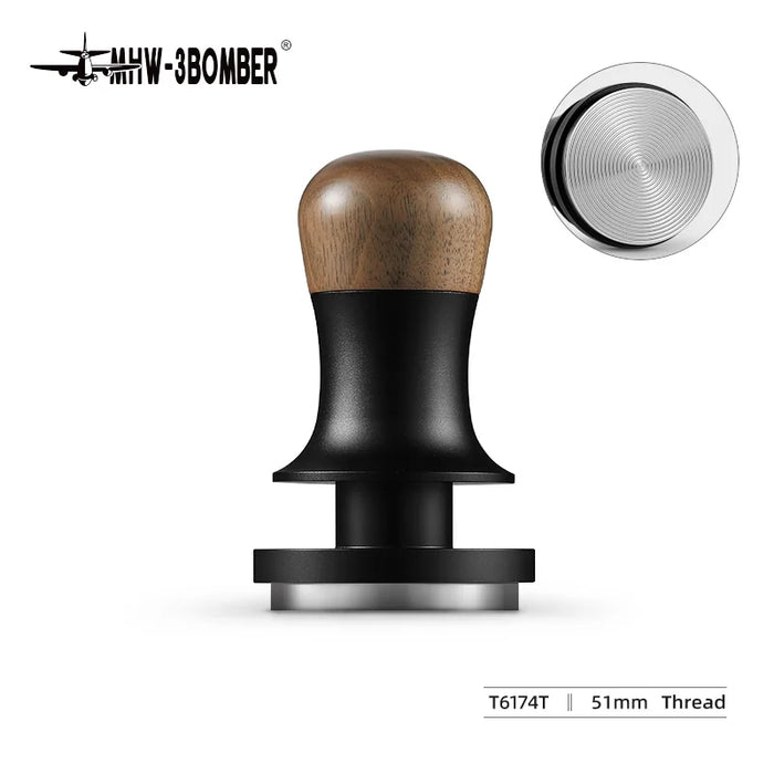 MHW-3BOMBER 30lb Calibrated Espresso Tamper (51/53/58mm) Spring-Loaded Leveler.
