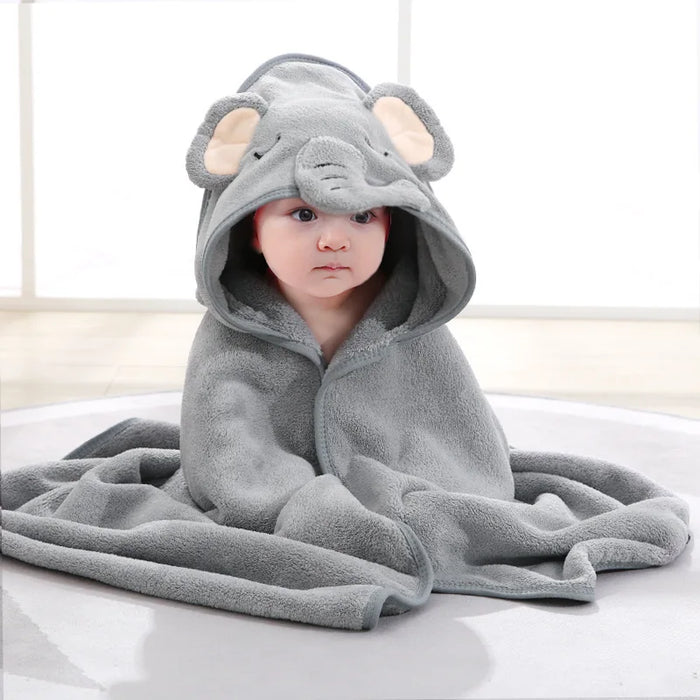 Newborn Super Soft Hooded Baby Bath Towel Blanket