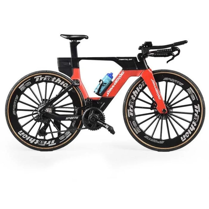1:8 Alloy Road Bike Toy – Colorful Collectible with Water Bottle