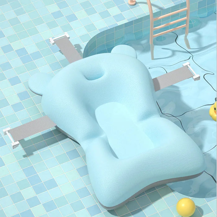Adjustable Floating Baby Bath Support Pad – Ergonomic Newborn Safety Bather