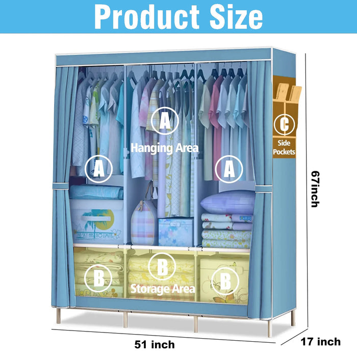 Portable Closet &amp; Wardrobe Organizer Rack.