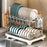 2 Tier Dish Drying Rack Bowl Drainer Holder Stand Shelf Kitchen Over Sink Drainer Utensil Holder Countertop Drain Rack Shelves