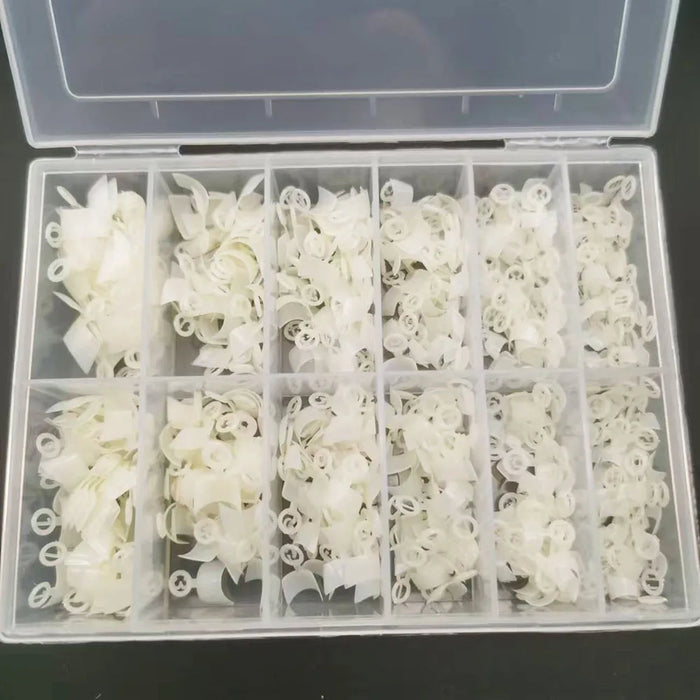 600PCS French Short Square Nail Tip Clear/Natural Half Cover Acrylic Nails Press on Nails for Nail Salons and DIY with Box