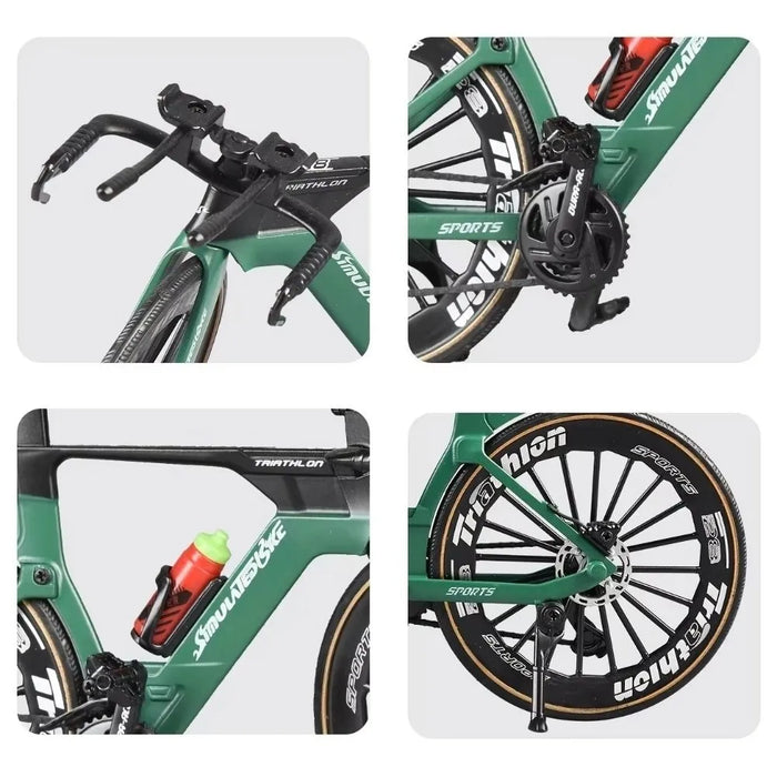 1:8 Alloy Road Bike Toy – Colorful Collectible with Water Bottle