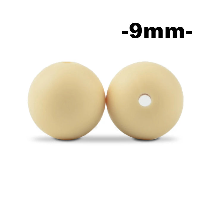 LOFCA 100pcs Premium 9mm Silicone Teething Beads – BPA-Free Food Grade DIY Beads