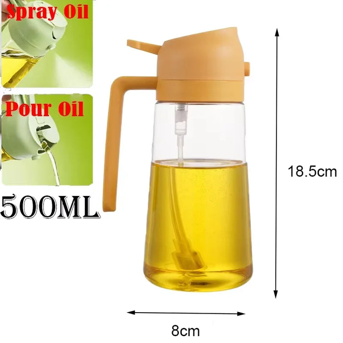 Pour and Spray Oil Dispenser Bottle – High Capacity Kitchen Fryer for Olive Oil.