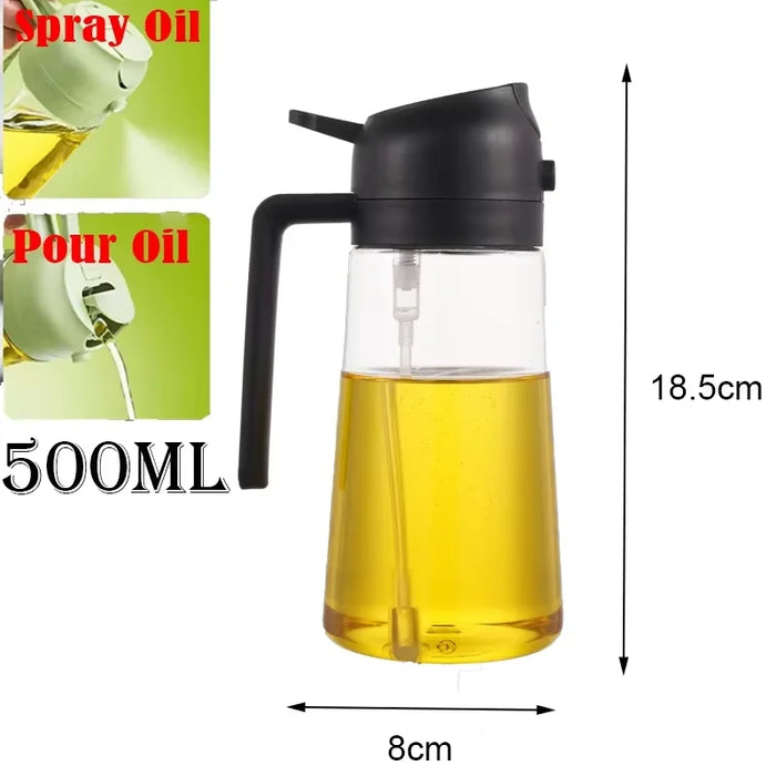Pour and Spray Oil Dispenser Bottle – High Capacity Kitchen Fryer for Olive Oil.