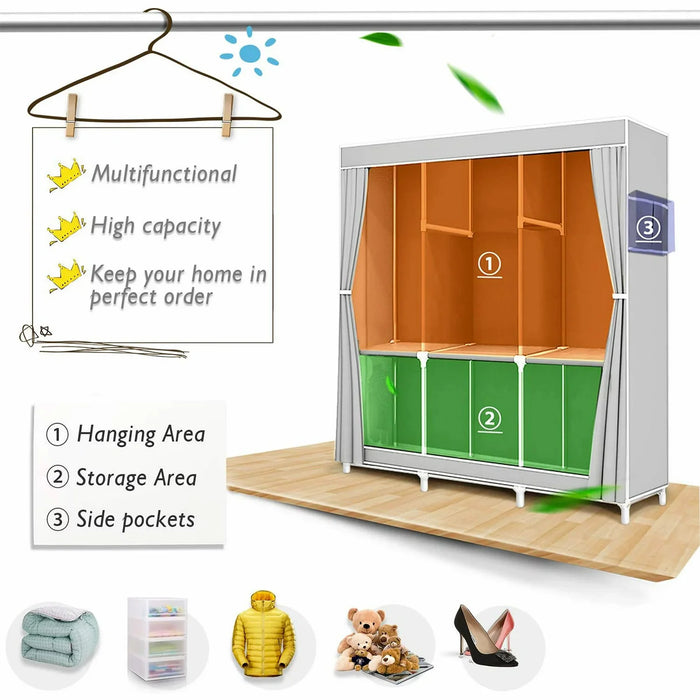 Portable Closet &amp; Wardrobe Organizer Rack.