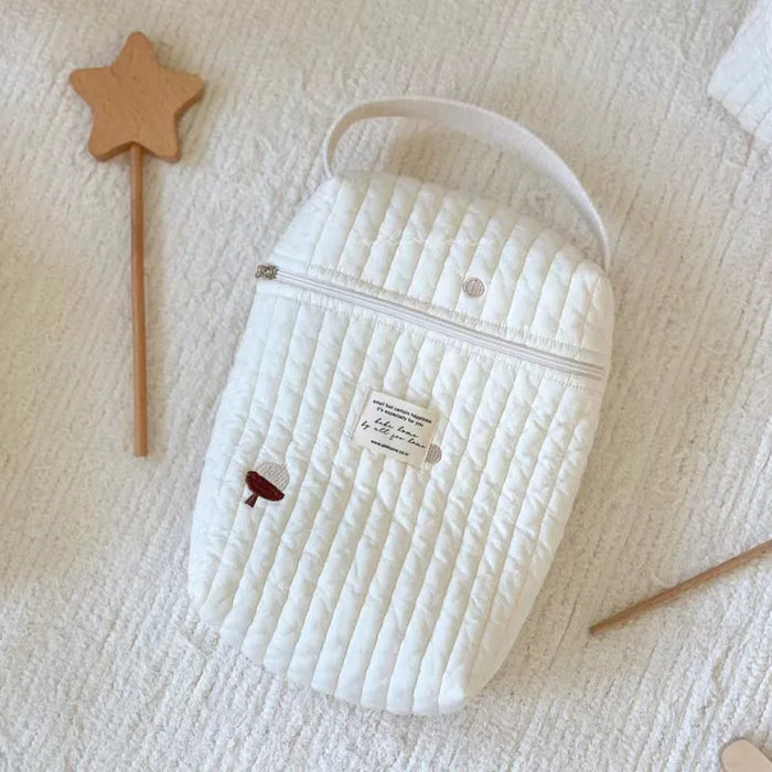 Embroidered Portable Diaper Caddy & Nappy Bag