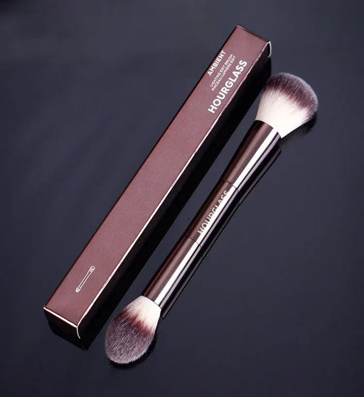 Luxury Metal Handle Makeup Brush – Double-Head Design