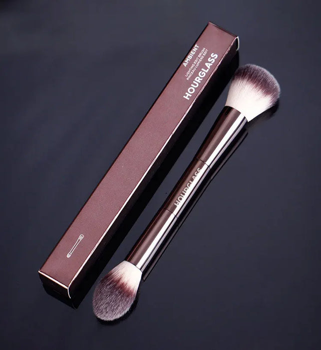 Luxury Metal Handle Makeup Brush – Double-Head Design