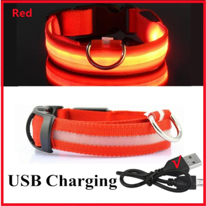 3 Modes Dog/Cat Luminous Charge Collar Led