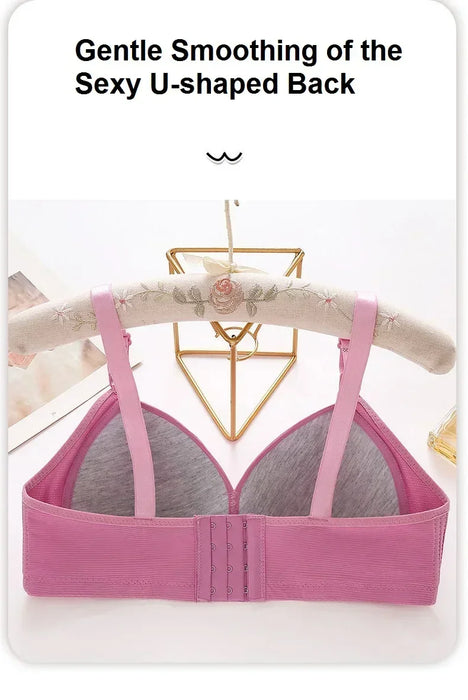 No Steel Ring Full Cup Bra – Lifting, Side Gathering, Plus Size