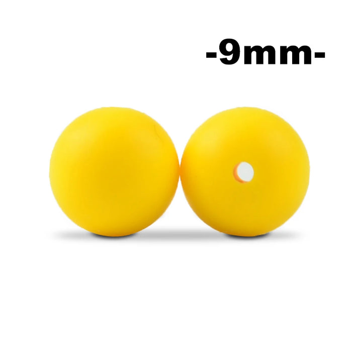 LOFCA 100pcs Premium 9mm Silicone Teething Beads – BPA-Free Food Grade DIY Beads