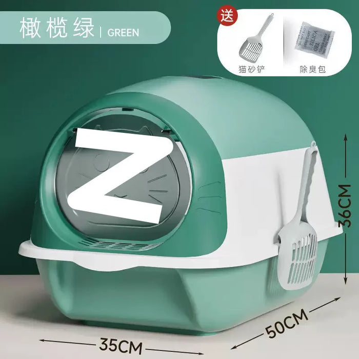 Extra Large Automatic Cat Litter Box UV Sterilization Deodorant Fully Enclosed Anti-Splash Internet Celebrity Cat Toilet for Cat