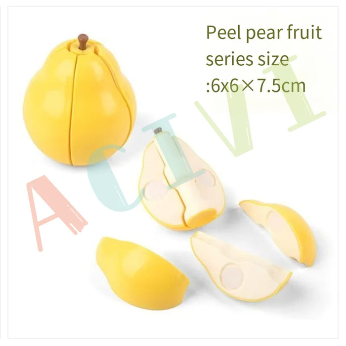 Kid Pretend Play Kitchen Fun Cutting Fruits and Vegetables Food Play.