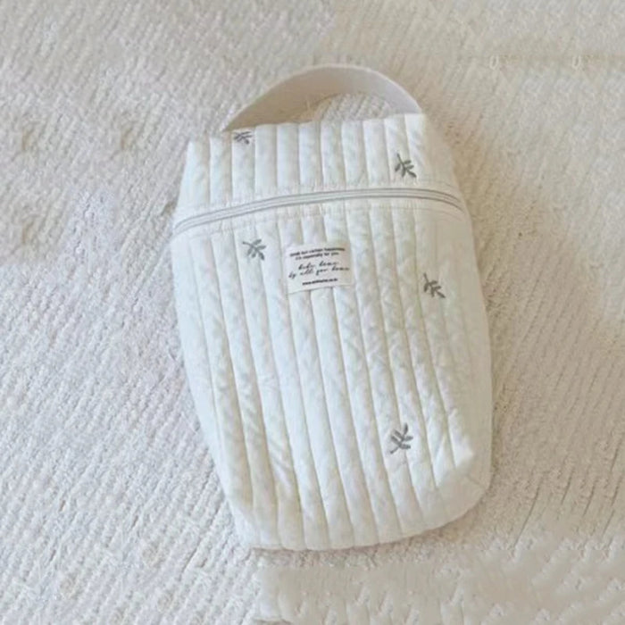 Embroidered Portable Diaper Caddy & Nappy Bag