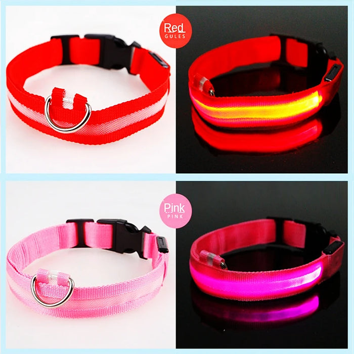 3 Modes Dog/Cat Luminous Charge Collar Led