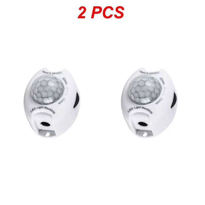Smart PIR Motion Sensor Light Switch DC 5V–24V Automatic Timer for LED Strip Lights.
