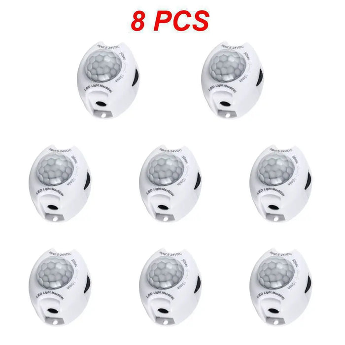 Smart PIR Motion Sensor Light Switch DC 5V–24V Automatic Timer for LED Strip Lights.