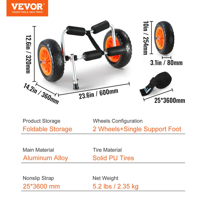 SucceBuy Heavy-Duty Kayak Dolly.