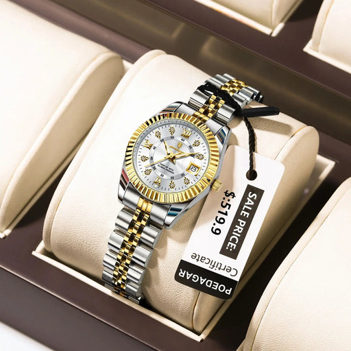 Waterproof Elegant Ladies Watch with Luminous Display