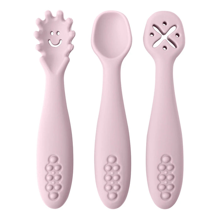 3-Piece Silicone Baby Training & Weaning Spoon Set