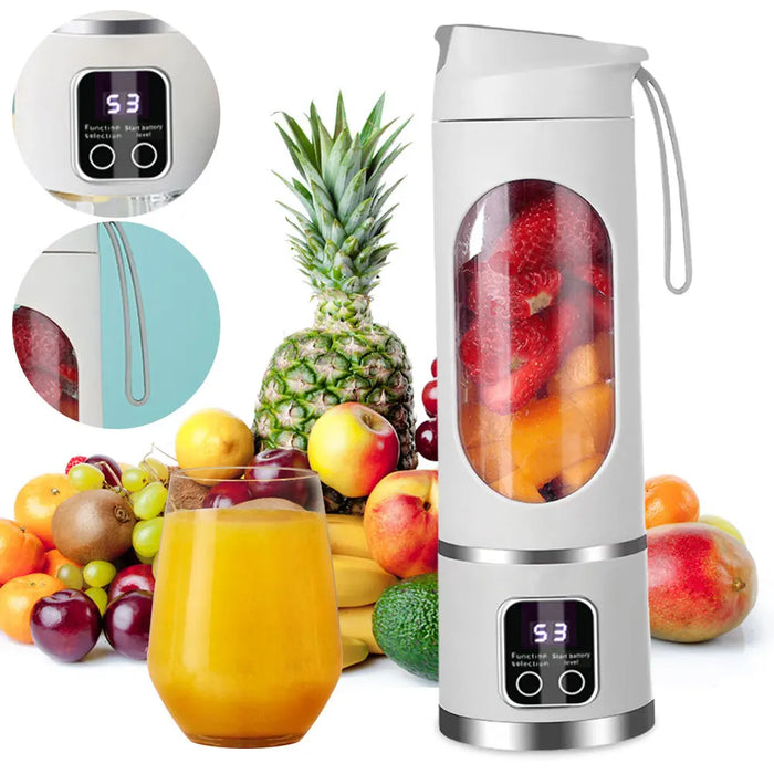 Portable Juicer Electric Juicer Cup USB Rechargeable Mini Electric Juicer 450ml.