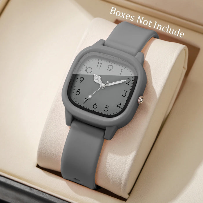 Casual Silicone Strap Quartz Watch