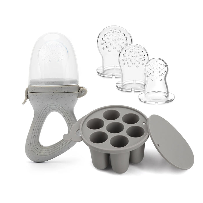 Baby Fruit Feeder & Freezer Tray Set – 2-in-1 Silicone Teether & Self-Feeding Kit