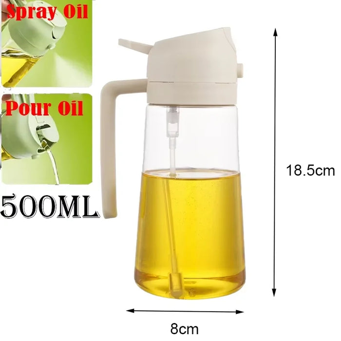 Pour and Spray Oil Dispenser Bottle – High Capacity Kitchen Fryer for Olive Oil.