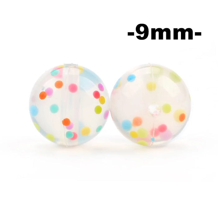 LOFCA 100pcs Premium 9mm Silicone Teething Beads – BPA-Free Food Grade DIY Beads