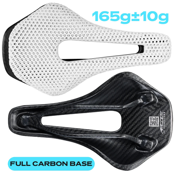 RYET 3D Printed Carbon Fiber Bike Saddle – Ultralight, Comfortable & Breathable