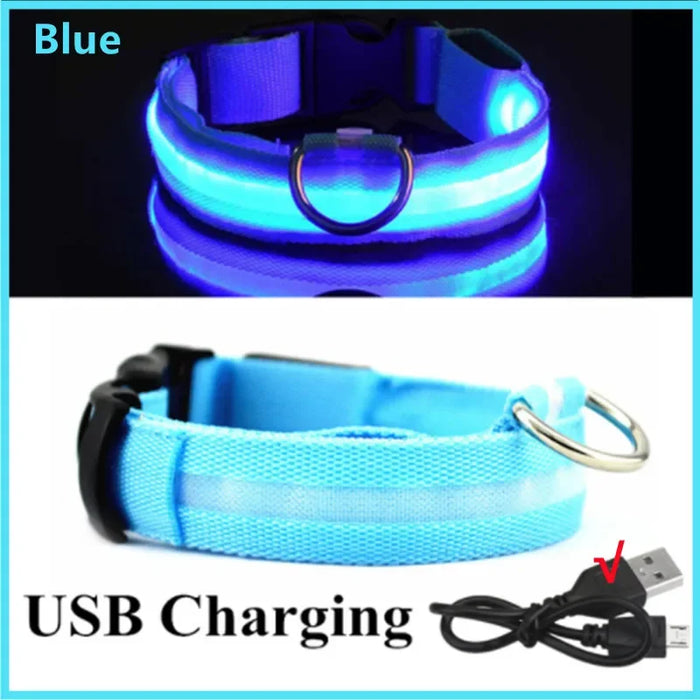 3 Modes Dog/Cat Luminous Charge Collar Led