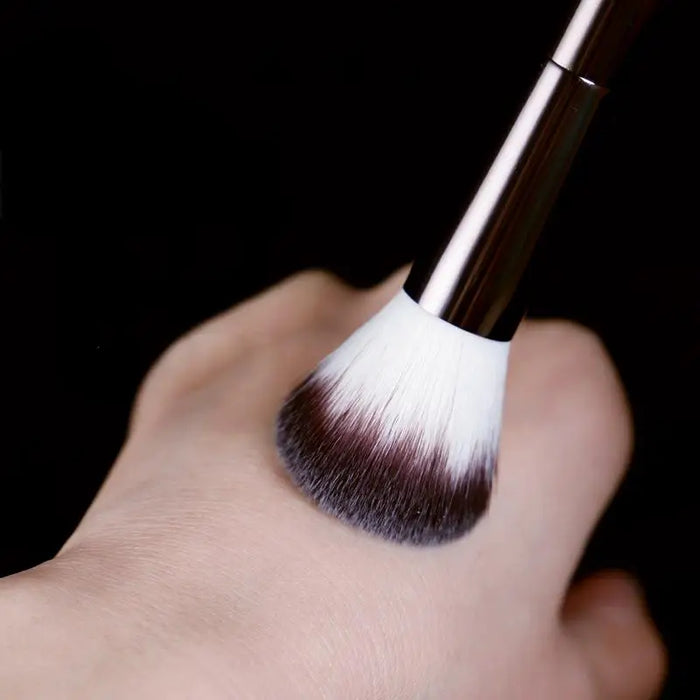 Luxury Metal Handle Makeup Brush – Double-Head Design