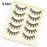 Black Eye Lashes Cat Eye Lashes Cross Strip False Eyelashes Natural Long Cosplay Makeup 5 pairs Mink Eyelash Extension Cilios