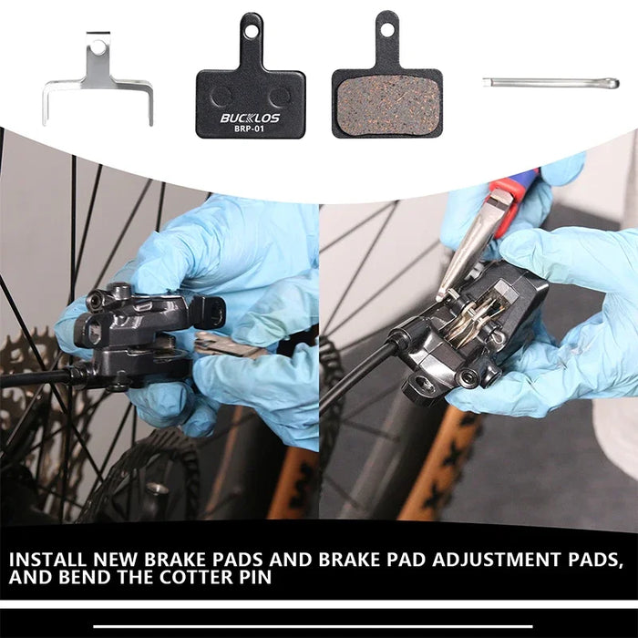 BUCKLOS Semi-Metal Brake Pads Mountain Bike Hydraulic Disc Brake Pads for SHIMANO B01S B05S MTB Road Bicycle Cycling Brake Part