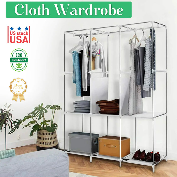 Portable Closet &amp; Wardrobe Organizer Rack.