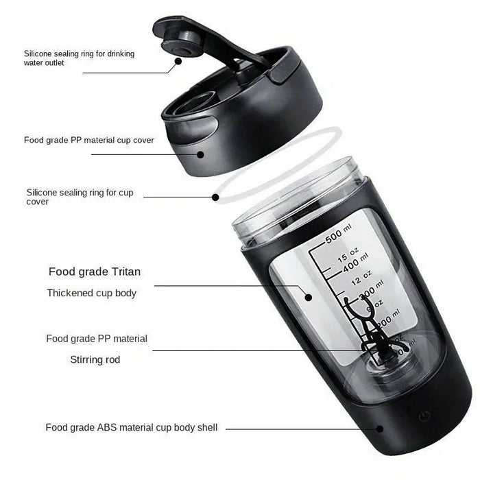 500ML Electric Protein Shaker Bottle.