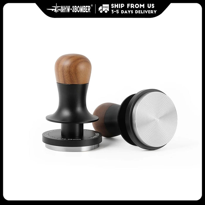 MHW-3BOMBER 30lb Calibrated Espresso Tamper (51/53/58mm) Spring-Loaded Leveler.